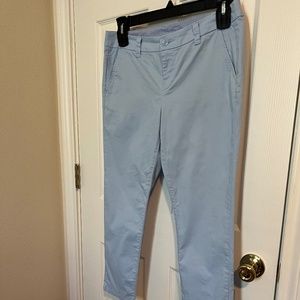 Stylus Lightweight Stretch Summer Lt Blue Ankle Pants Size 6